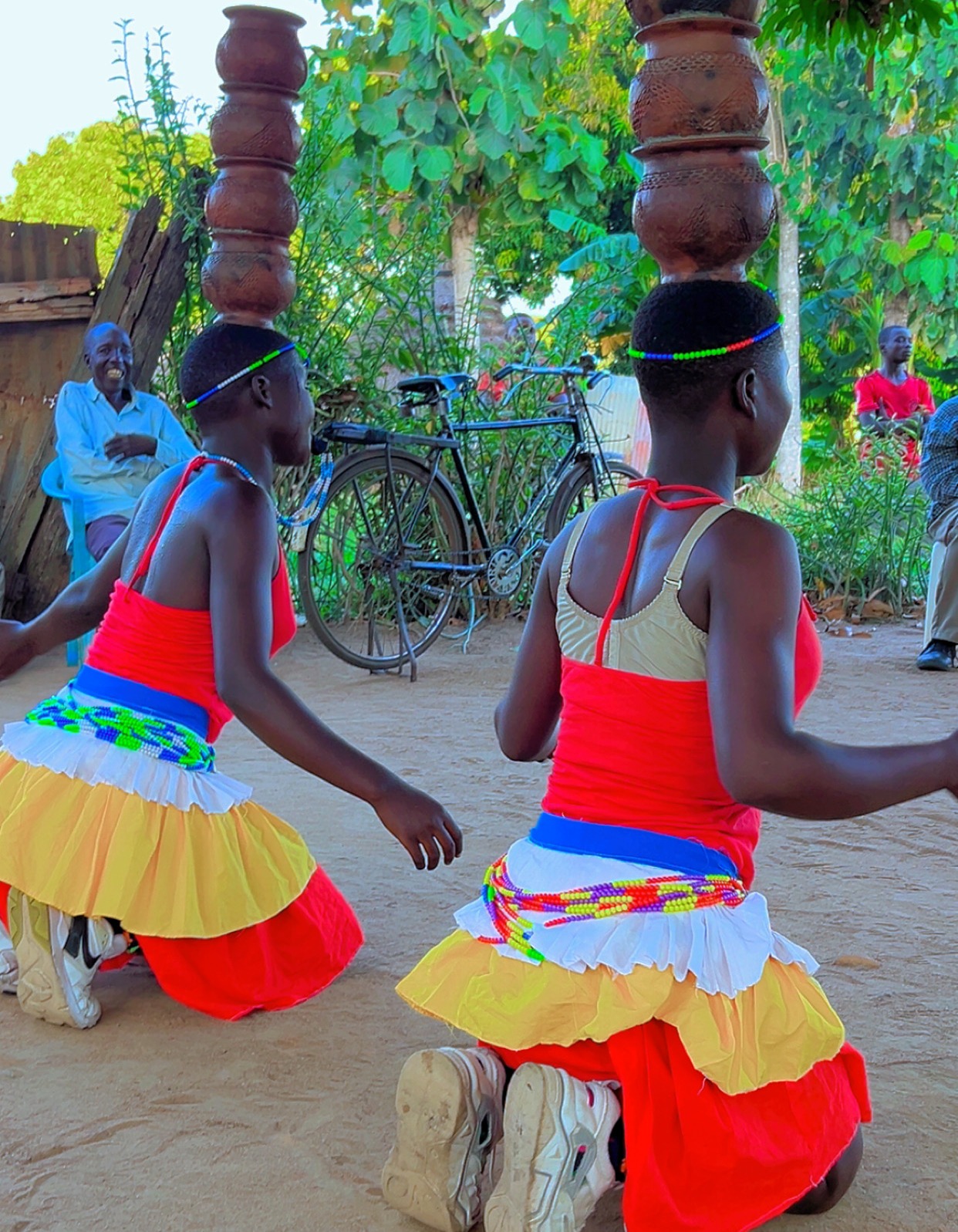 Dancers displaying great cultural dance moves in Amor Pakwach